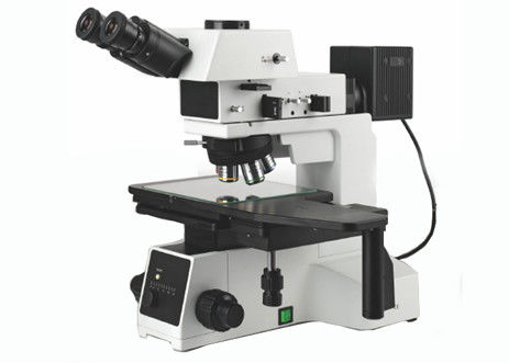 Trinocular Portable Metallurgical Microscope Transmission Light PL10X22mm 5W LED
