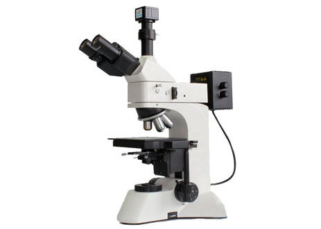 quality  DIC Optical Polarizing Microscope WF10X 5X 50X Reflected Microscope Light Source factory