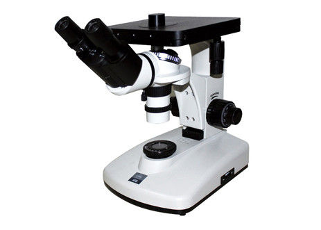 quality  Binocular 6V 12W Inverted Optical Microscope Compound Metallurgical 100X 1250X factory