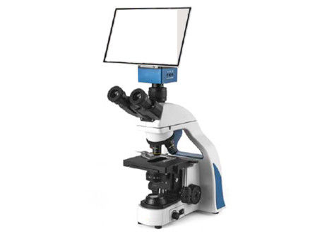 Trinocular 10X 20X Digital Microscope With Lcd Screen Portable White