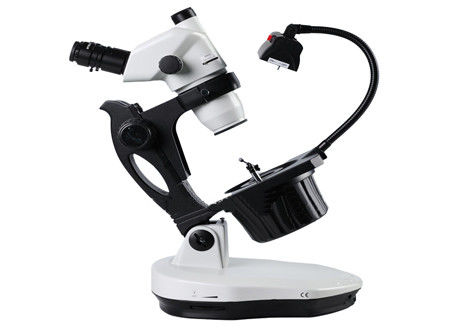 7W 0.6X 100mm Trinocular Stereo Zoom Microscope For Jewelry Setting