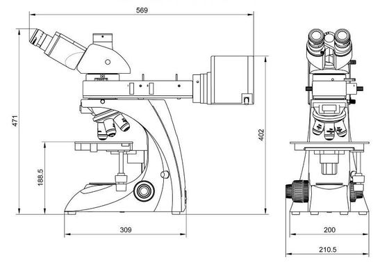 50X 1000X Binocular Optical Metallurgical Microscope Tinocular Bright Dark Field