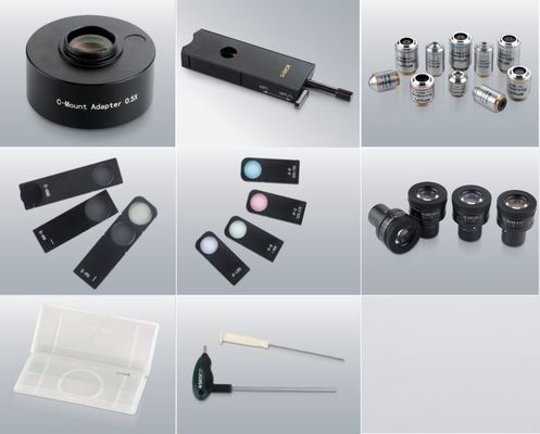Trinocular Dark Field Microscope Optical Camera 50X Objective DIC Metallurgical