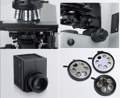 Trinocular Dark Field Microscope Optical Camera 50X Objective DIC Metallurgical